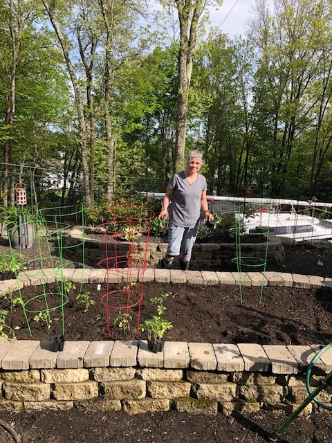 Gina Kothe in her garden