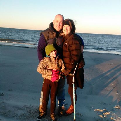 Tracy Danzey with her family